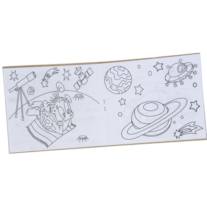 Kid's Coloring Book To-Go Set - Space - Full Color - 24 hr