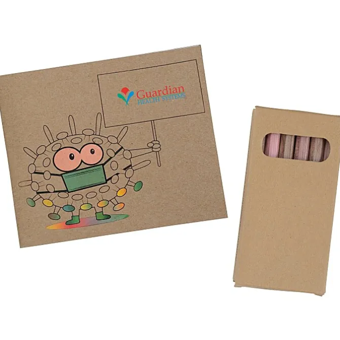 Kid's Coloring Book To-Go Set - Stay Healthy - Full Color