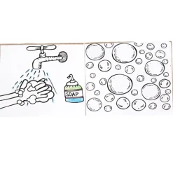 Kid's Coloring Book To-Go Set - Stay Healthy - Full Color - 24 hr