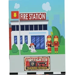 Kid's Reusable Sticker Activity Book - Fire Station