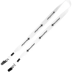 Knit Cotton Lanyard - 3/4 inches - 2 Bulldog Clips