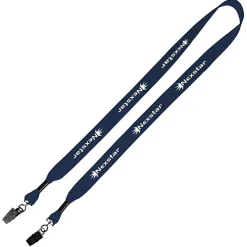 Knit Cotton Lanyard - 3/4 inches - 2 Bulldog Clips - 24 hr
