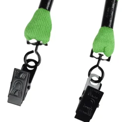 Knit Cotton Lanyard - 5/8 inches - 2 Bulldog Clips