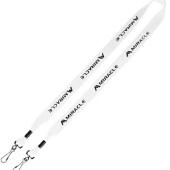 Knit Cotton Lanyard - 3/4 inches - 2 Swivel Hooks
