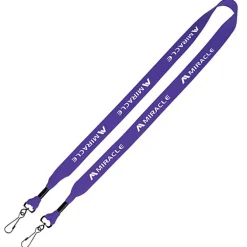 Knit Cotton Lanyard - 3/4 inches - 2 Swivel Hooks - 24 hr