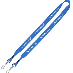 Knit Cotton Lanyard - 3/4 inches - 2 Swivel Hooks - 24 hr