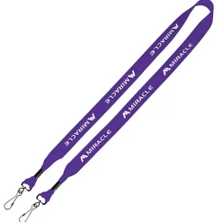 Knit Cotton Lanyard - 3/4 inches - 2 Swivel Hooks - 24 hr