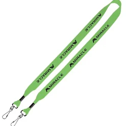 Knit Cotton Lanyard - 3/4 inches - 2 Swivel Hooks - 24 hr