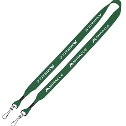 Knit Cotton Lanyard - 3/4 inches - 2 Swivel Hooks - 24 hr