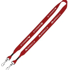 Knit Cotton Lanyard - 3/4 inches - 2 Swivel Hooks - 24 hr