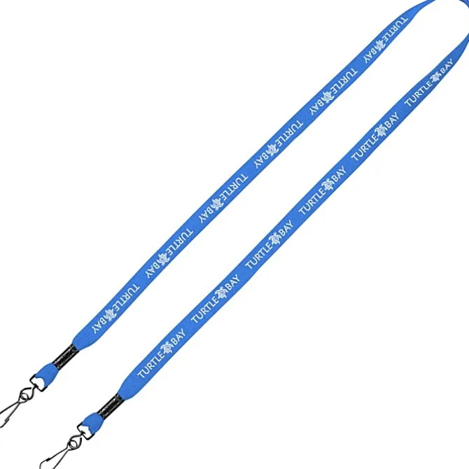 Knit Cotton Lanyard - 5/8 inches - 2 Swivel Hooks