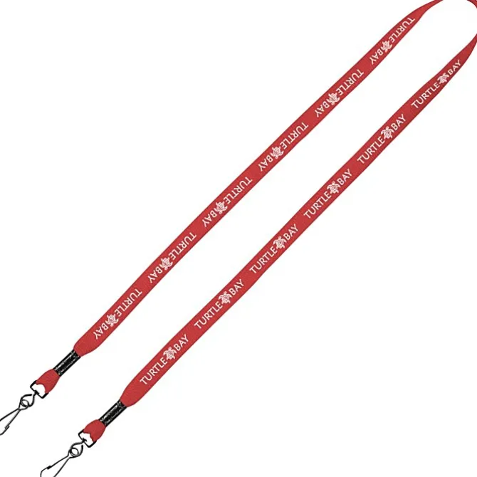 Knit Cotton Lanyard - 5/8 inches - 2 Swivel Hooks