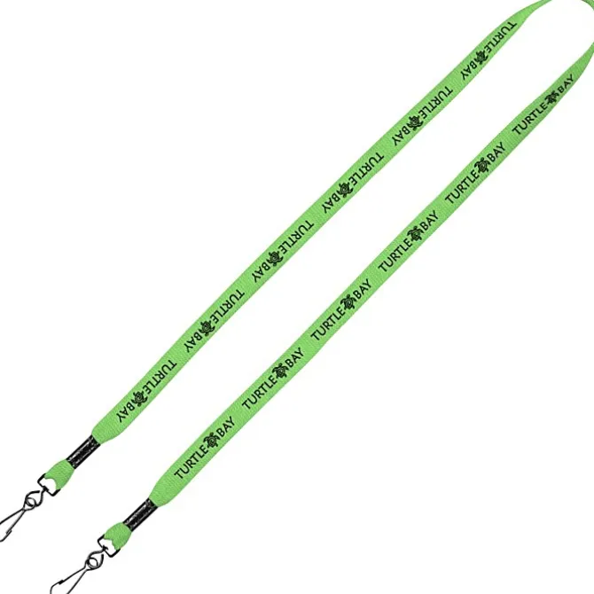 Knit Cotton Lanyard - 5/8 inches - 2 Swivel Hooks