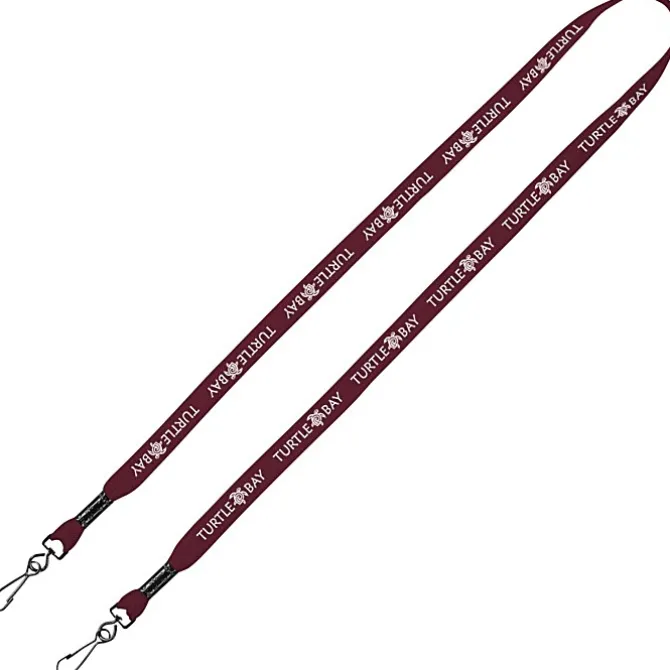 Knit Cotton Lanyard - 5/8 inches - 2 Swivel Hooks