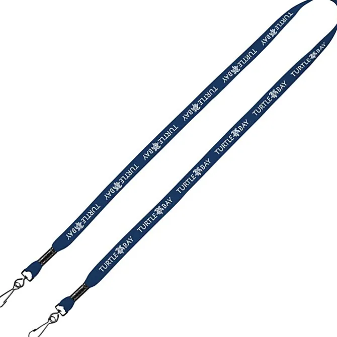 Knit Cotton Lanyard - 5/8 inches - 2 Swivel Hooks