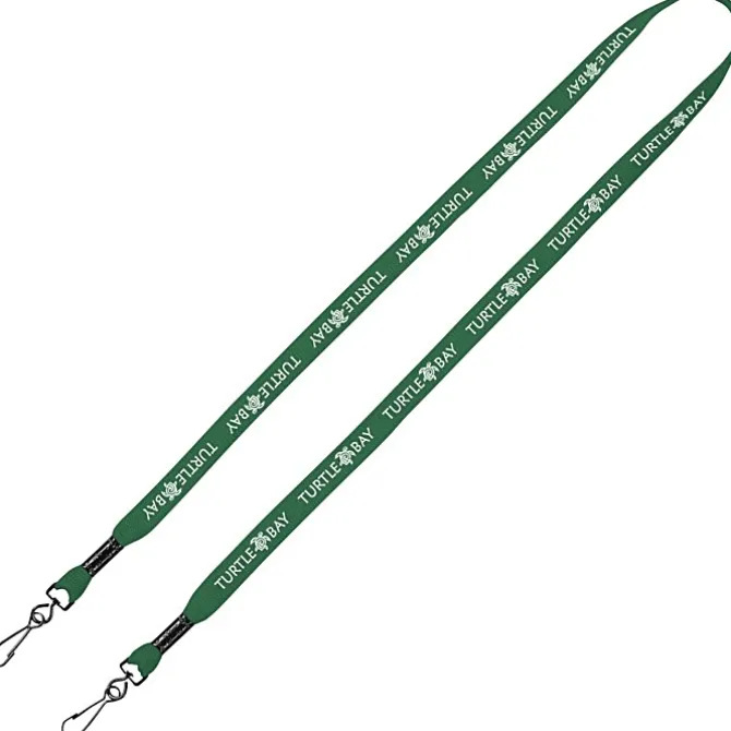 Knit Cotton Lanyard - 5/8 inches - 2 Swivel Hooks