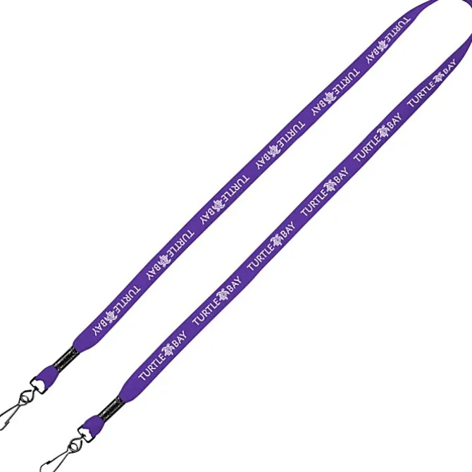Knit Cotton Lanyard - 5/8 inches - 2 Swivel Hooks