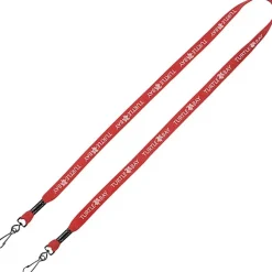 Knit Cotton Lanyard - 5/8 inches - 2 Swivel Hooks