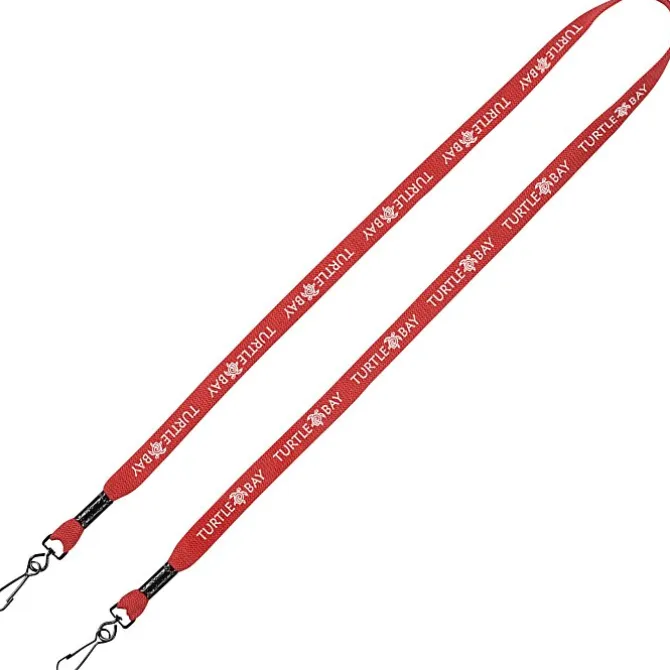Knit Cotton Lanyard - 5/8 inches - 2 Swivel Hooks