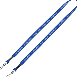 Knit Cotton Lanyard - 5/8 inches - 2 Swivel Hooks - 24 hr