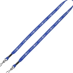 Knit Cotton Lanyard - 5/8 inches - 2 Swivel Hooks - 24 hr
