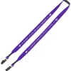 Knit Cotton Lanyard with Neck Clasp - 3/4 inches - 2 Bulldog Clips