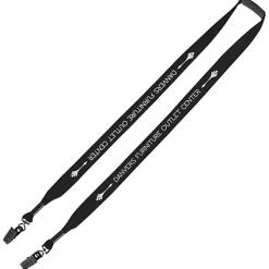 Knit Cotton Lanyard with Neck Clasp - 3/4 inches - 2 Bulldog Clips