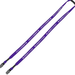 Knit Cotton Lanyard with Neck Clasp - 5/8 inches - 2 Bulldog Clips
