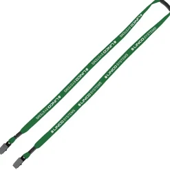 Knit Cotton Lanyard with Neck Clasp - 5/8 inches - 2 Bulldog Clips