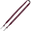 Knit Cotton Lanyard with Neck Clasp - 3/4 inches - 2 Swivel Hooks