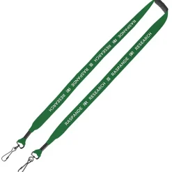 Knit Cotton Lanyard with Neck Clasp - 3/4 inches - 2 Swivel Hooks