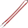 Knit Cotton Lanyard with Neck Clasp - 5/8 inches - 2 Swivel Hooks