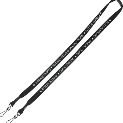 Knit Cotton Lanyard with Neck Clasp - 5/8 inches - 2 Swivel Hooks