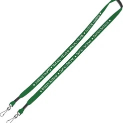 Knit Cotton Lanyard with Neck Clasp - 5/8 inches - 2 Swivel Hooks