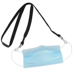 Knit Cotton Lanyard with Neck Clasp - 5/8 inches - 2 Swivel Hooks