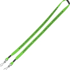 Knit Cotton Lanyard with Neck Clasp - 5/8 inches - 2 Swivel Hooks