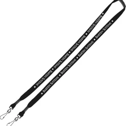 Knit Cotton Lanyard with Neck Clasp - 5/8 inches - 2 Swivel Hooks