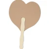 Kraft Back Hand Fan - Heart