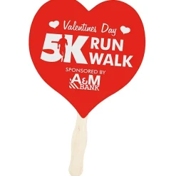 Kraft Back Hand Fan - Heart