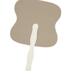 Kraft Back Hand Fan - Hourglass