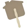 Kraft Back Hand Fan - House