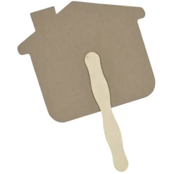 Kraft Back Hand Fan - House