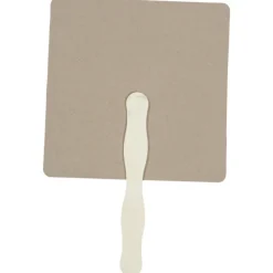 Kraft Back Hand Fan - 8 inches Square