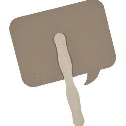 Kraft Back Hand Fan - Thought Bubble