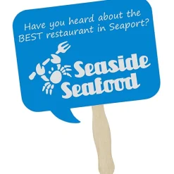 Kraft Back Hand Fan - Thought Bubble