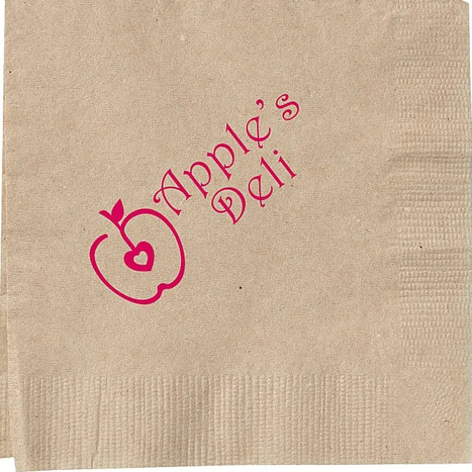 Kraft Beverage Napkin - 1-ply - Low Qty