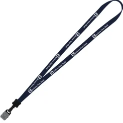 Lanyard - 5/8 inches - 32 inches - Large Metal Bulldog Clip