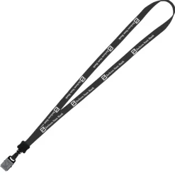 Lanyard - 5/8 inches - 32 inches - Large Metal Bulldog Clip