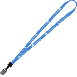 Lanyard - 5/8 inches - 32 inches - Large Metal Bulldog Clip