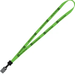 Lanyard - 5/8 inches - 32 inches - Large Metal Bulldog Clip